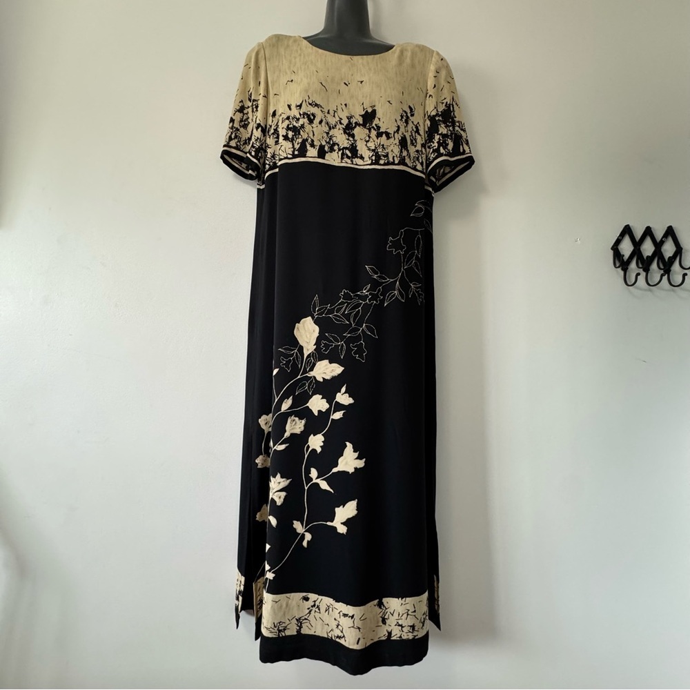 Dana Buchman Multicolored Embellished Maxi Dress, silk